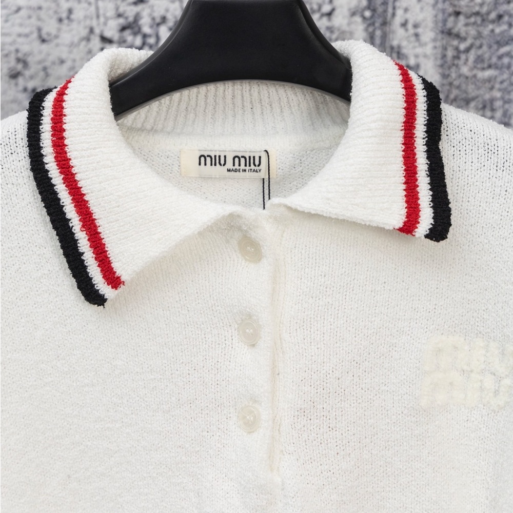Miu Miu round-neck pullover knit sweater